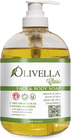 Акція на Жидкое мыло для лица и тела Olivella на основе оливкового масла 500 мл  (764412260000) від Rozetka UA