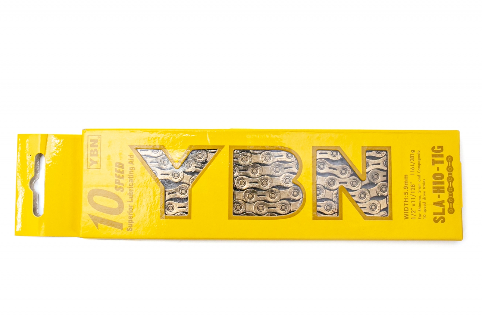 

Цепь 10ск. 116зв. Gold YBN SLA-H10 с замком