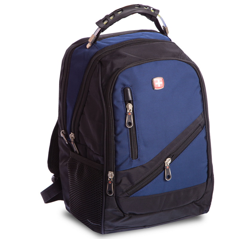 

Рюкзак городской VICTOR 20л 032 (PL, р-р 39x28x17см, USB, черный-синий)