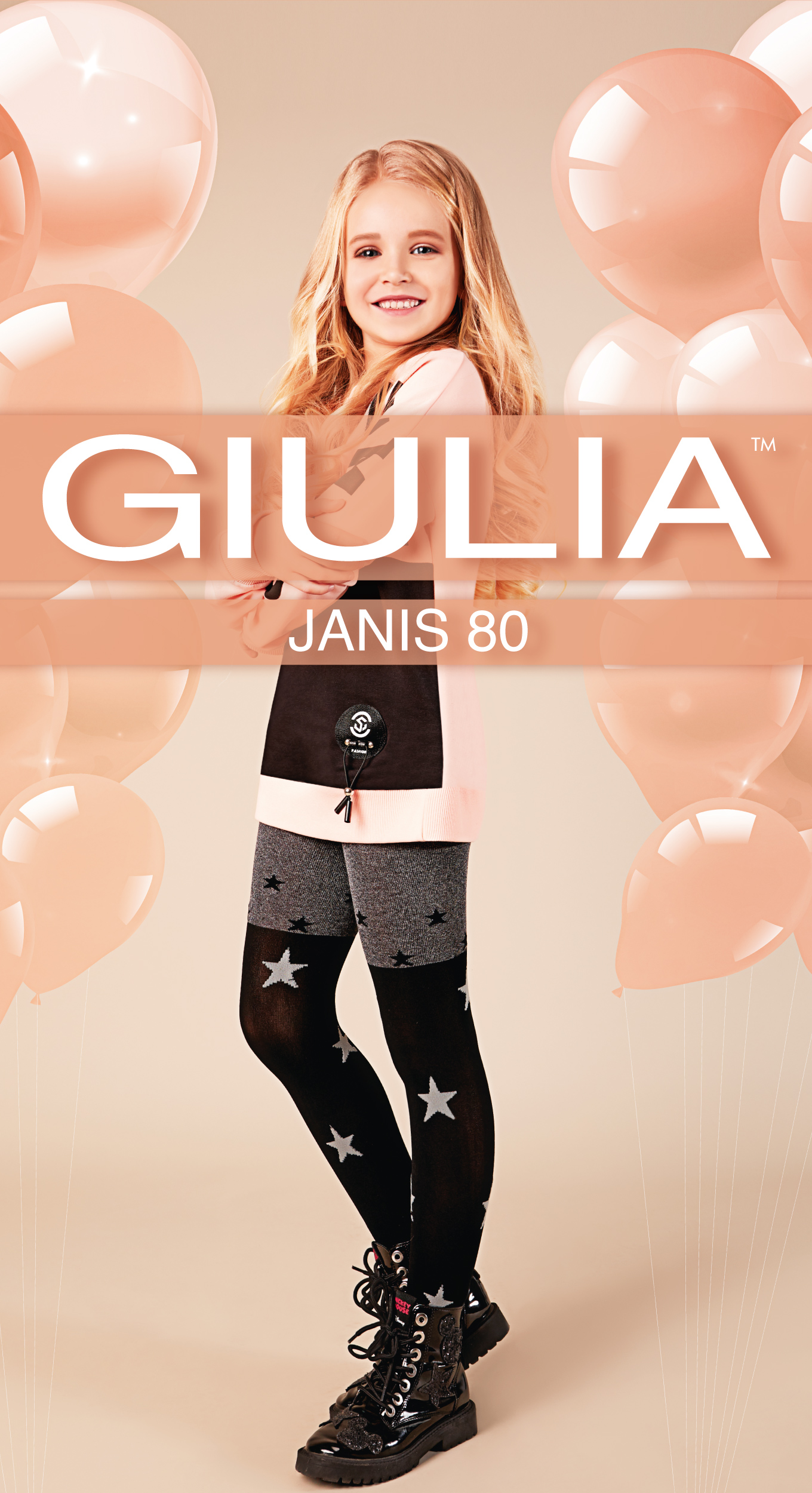 

Колготки Giulia Janis (4) 80 Den 104-110 см Dark Grey Melange