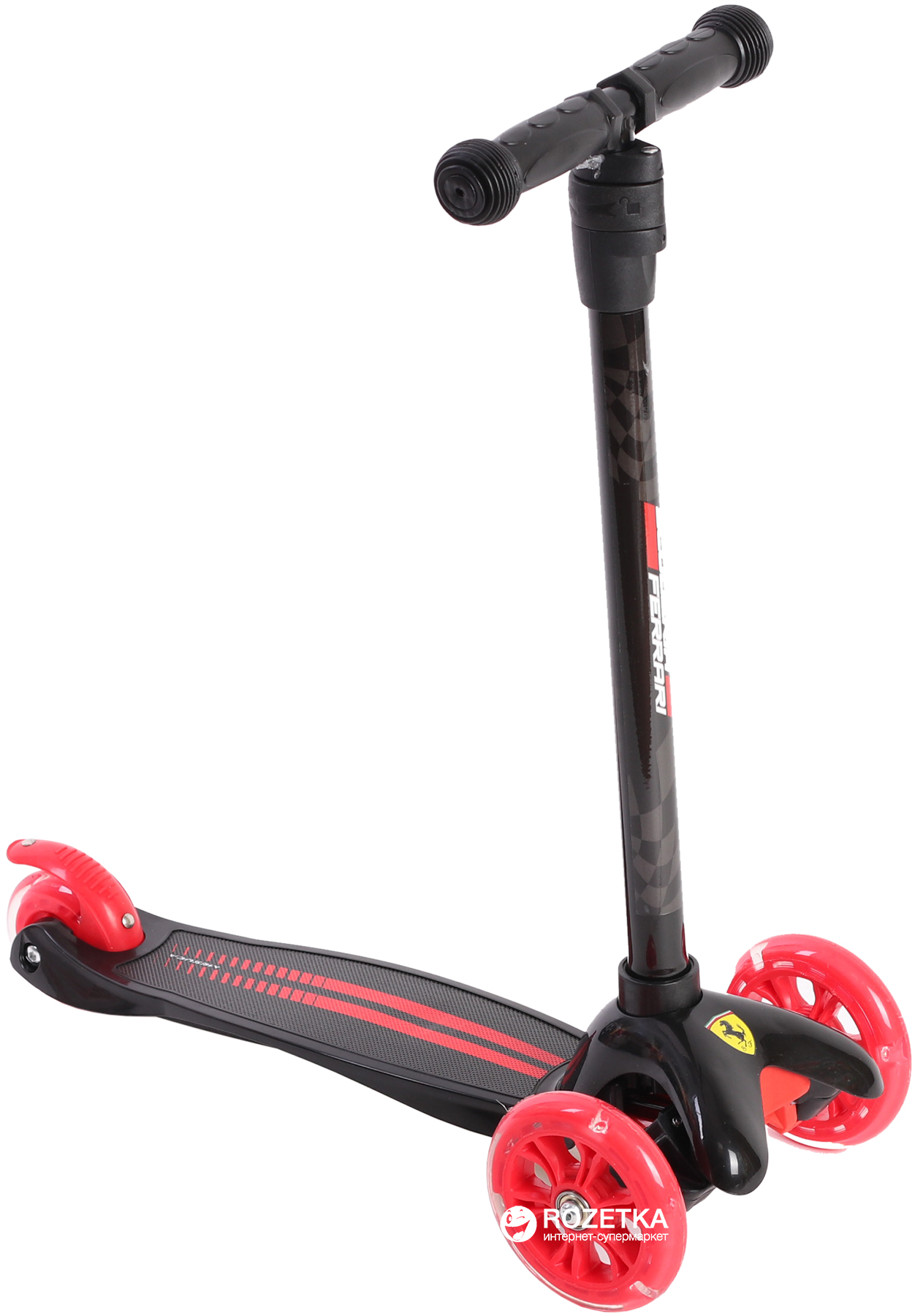 

Самокат Ferrari Twist Scooter Black трехколесный (FXK5B) (6950568577992)