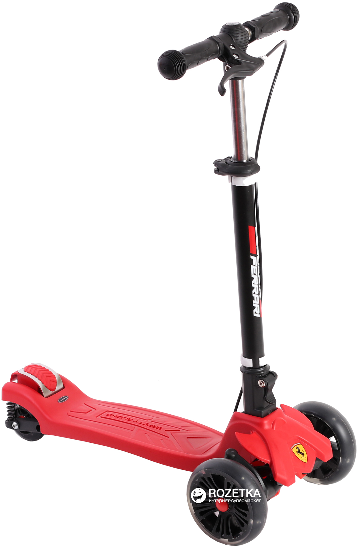 

Самокат Ferrari Twist Scooter With Hand Brake Red трехколесный (FXK50-1) (6923744099977)/(6923744067754)