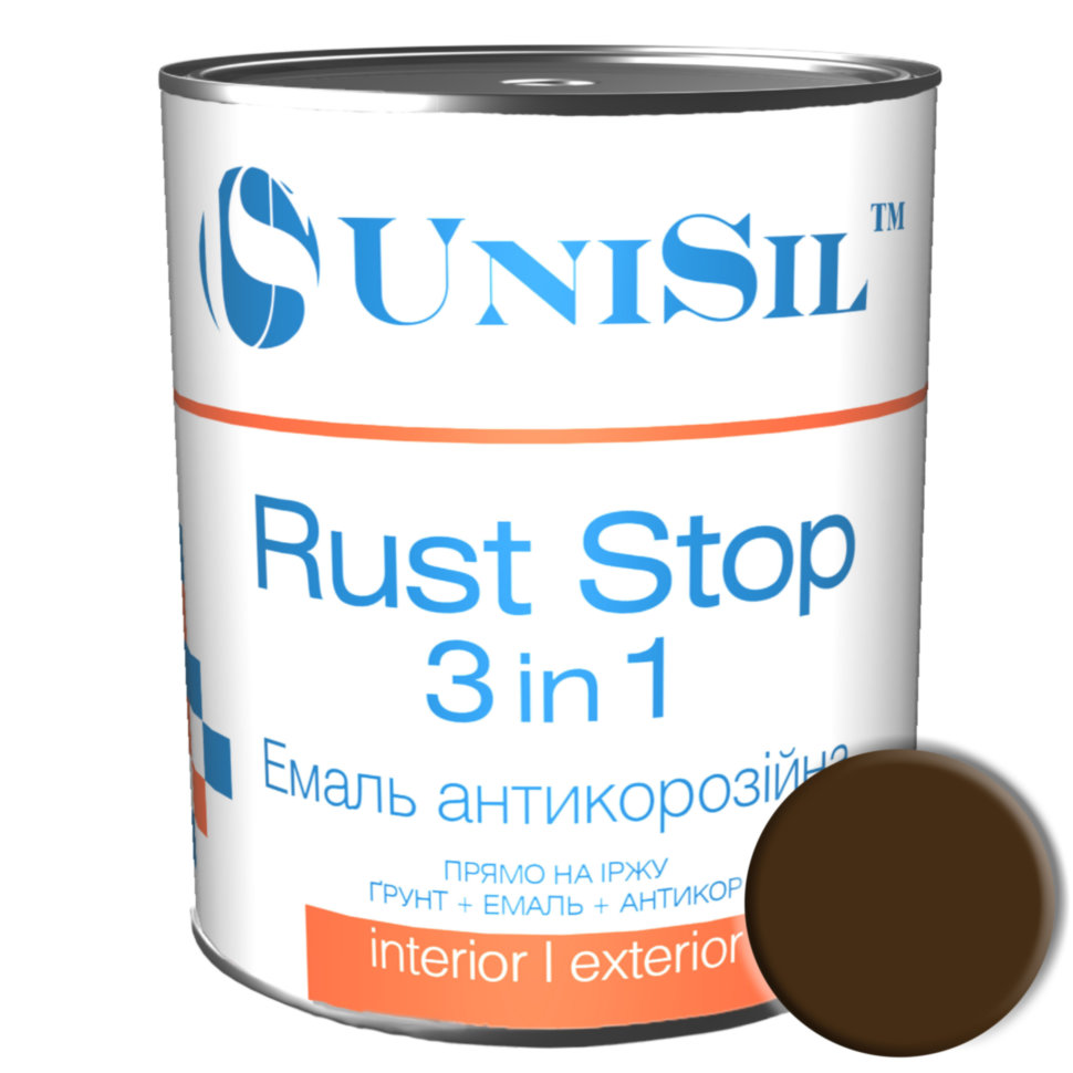 

Емаль антикорозійна Rust Stop 3 in 1, Коричнева, 2.5л
