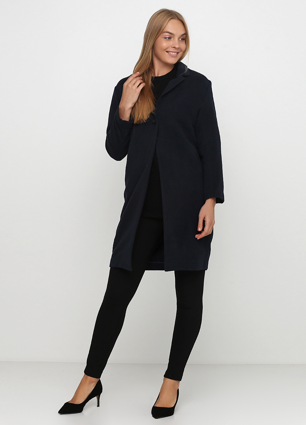 

Пальто H&M 40 темно синий 4227574
