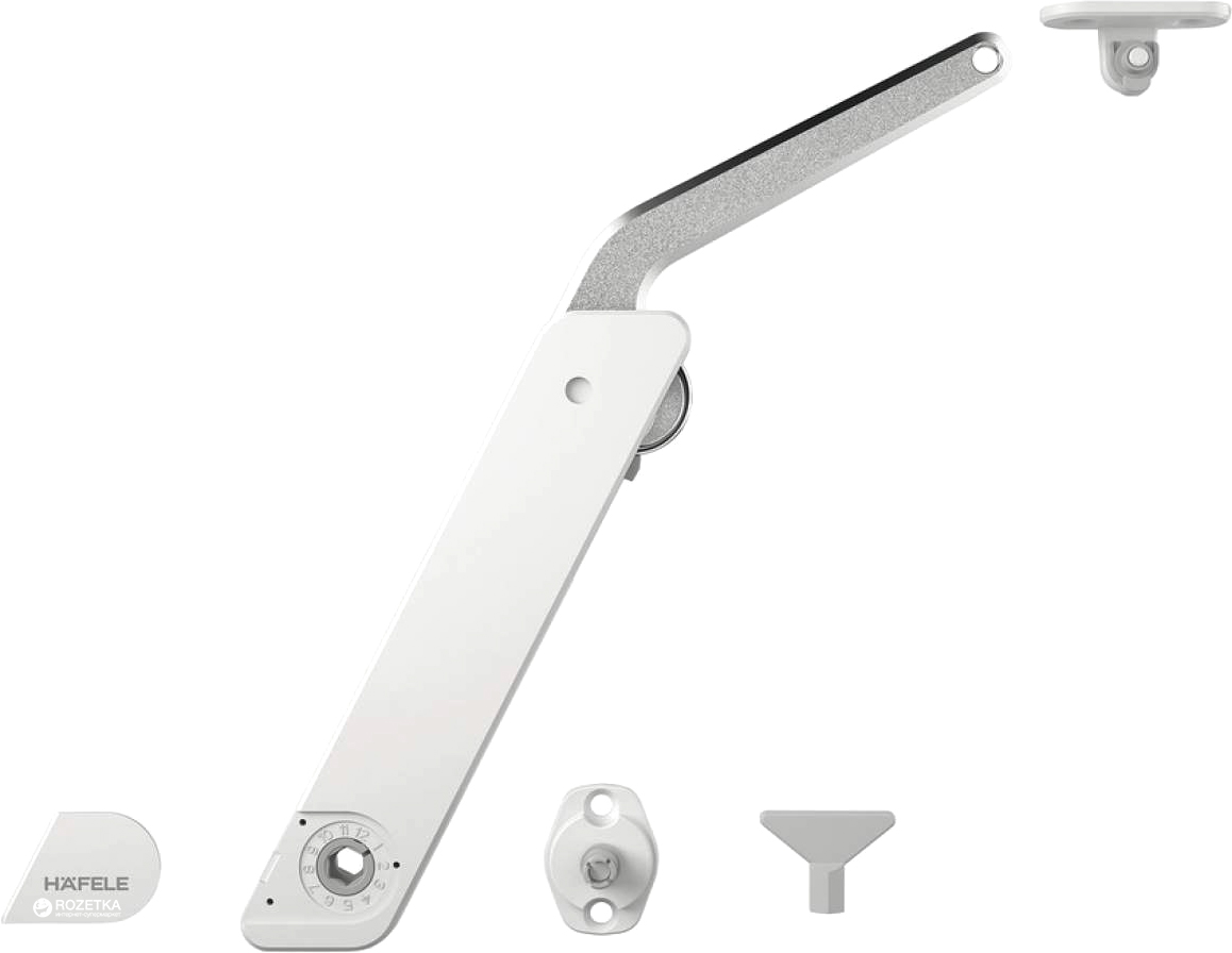 

Комплект подъемника Hafele Free Flap H 1.5 D односторонний, пластик, цамак, левый Белый (372.28.831)