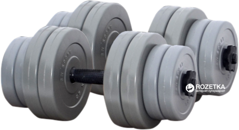 

Гантели RN-Sport серии Gray 2х15.5 кг (16 kg "GRAY")