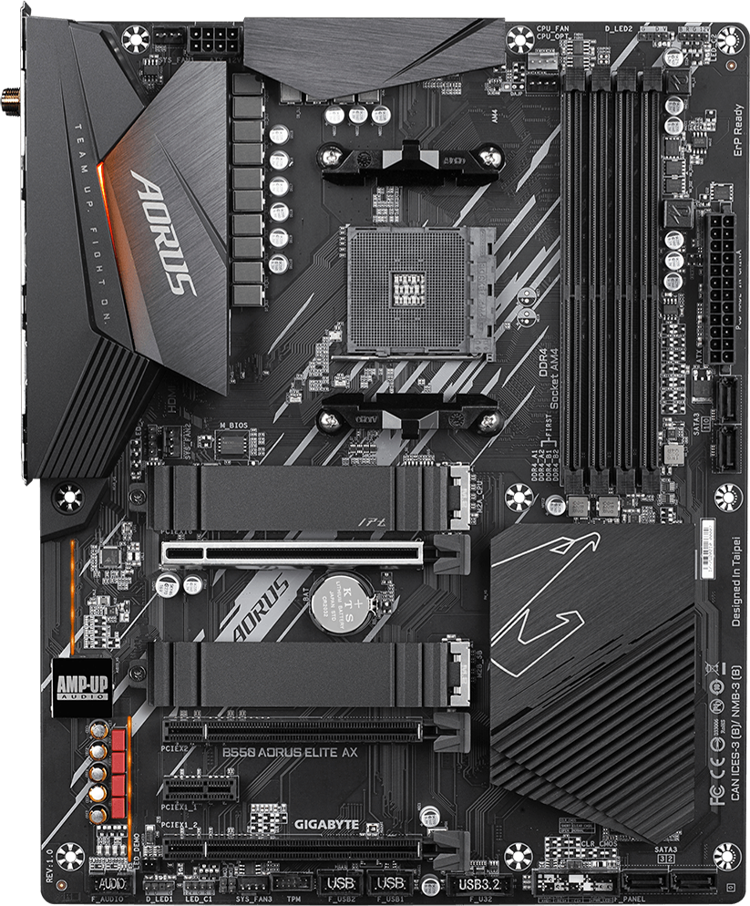 

Материнская плата Gigabyte B550 AORUS ELITE AX (sAM4, AMD B550, PCI-Ex16)