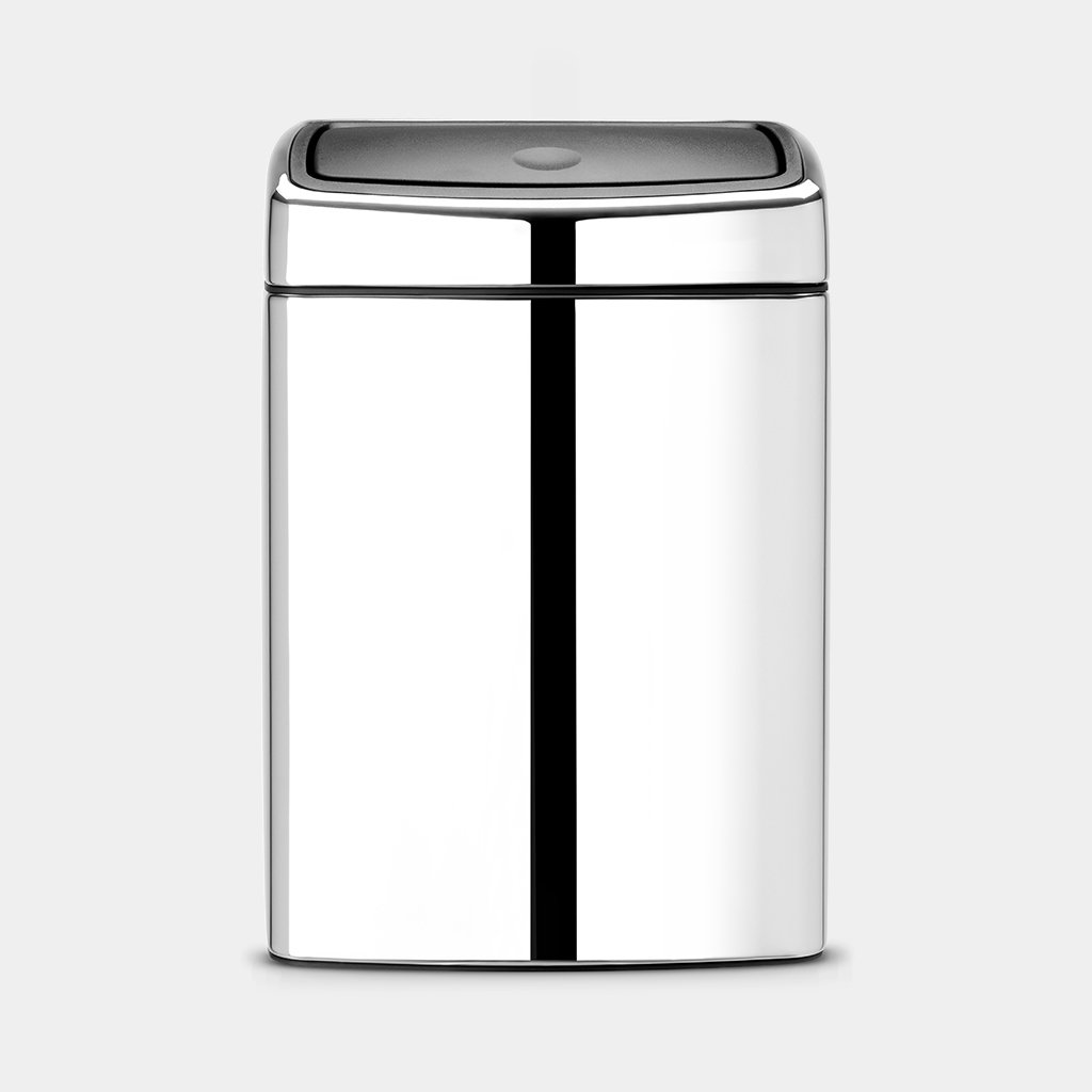 

Прямоугольный мусорный бак Touch Bin 10л Полированная сталь Brabantia 477201