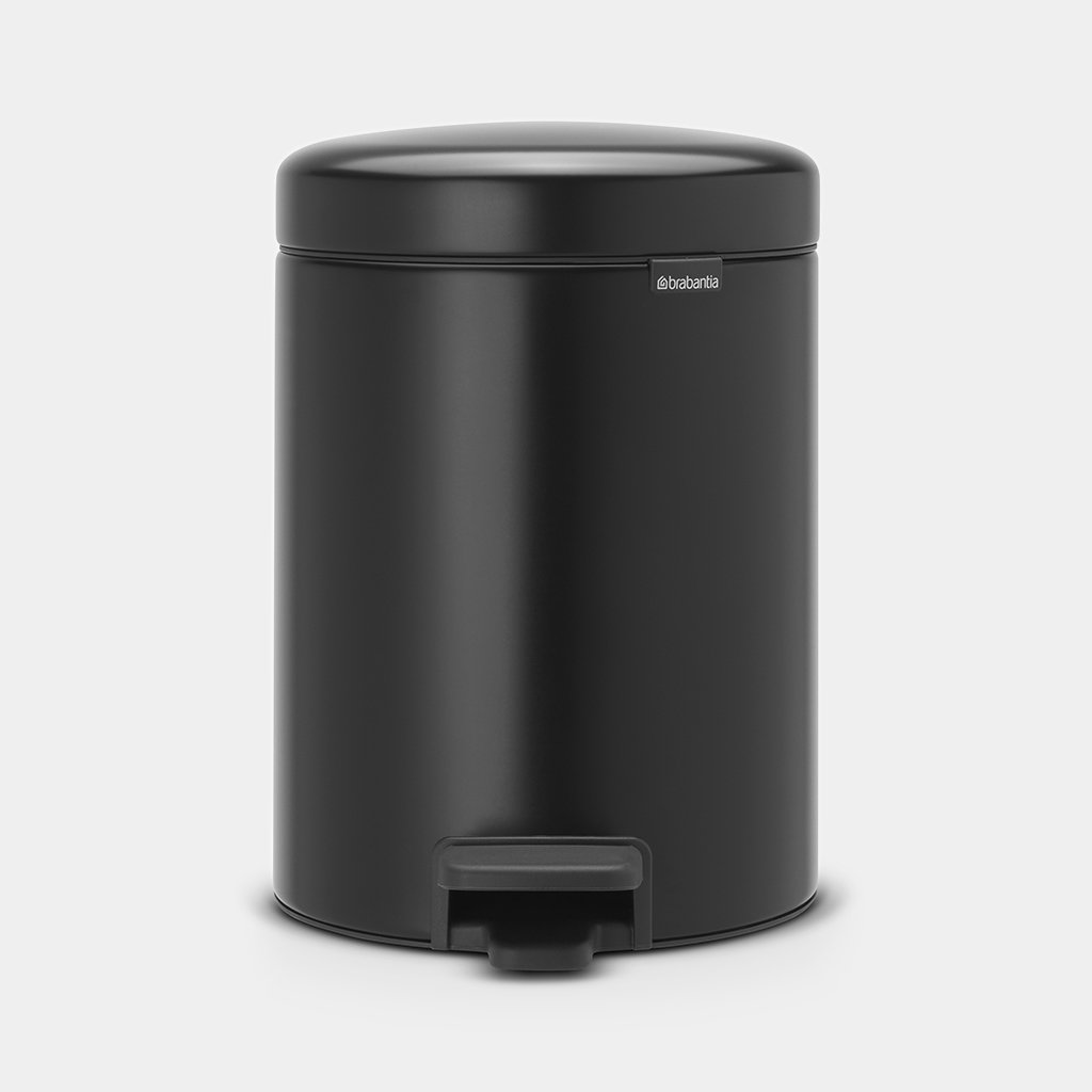 

Мусорный бак с педалью 5л Черный матовый Brabantia 112928