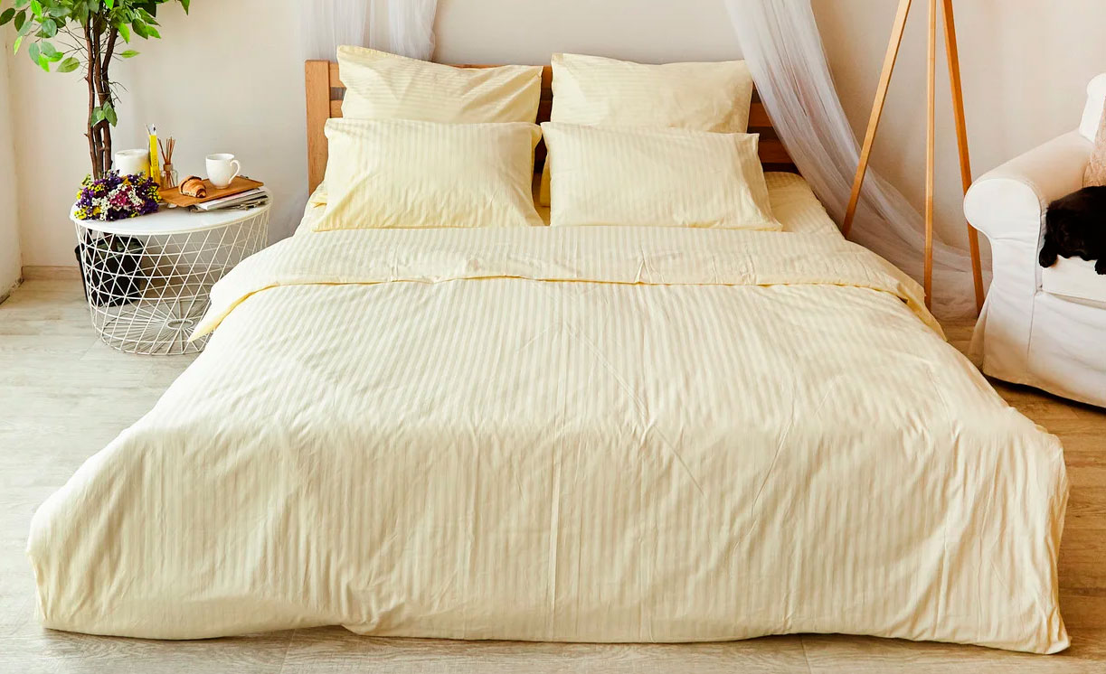 

Комплект постельного белья Dobryi Son Home Line Брейдж Страйп Семейный (H01S)