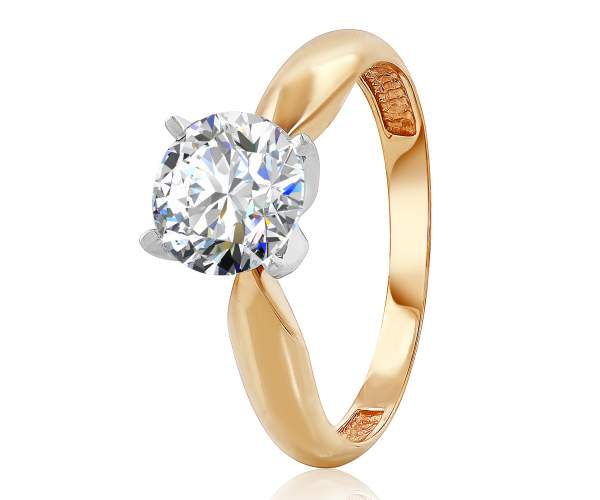 

Кольцо с камнем SWAROVSKI Zirconia "Абсолют", КД4117SW, 15 размер