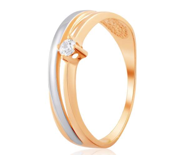 

Кольцо с камнем SWAROVSKI Zirconia "Сплетение", КД4201SW, 16 размер