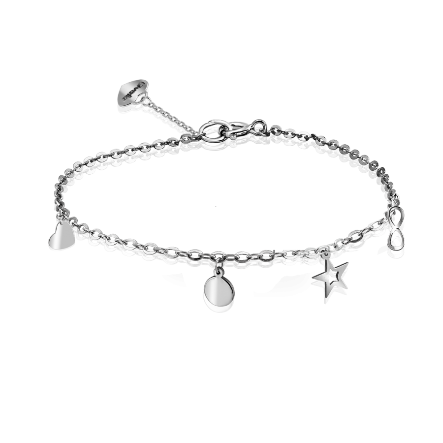 

Браслет Qzsilver (905-01090) Серебро Белый 17 размер