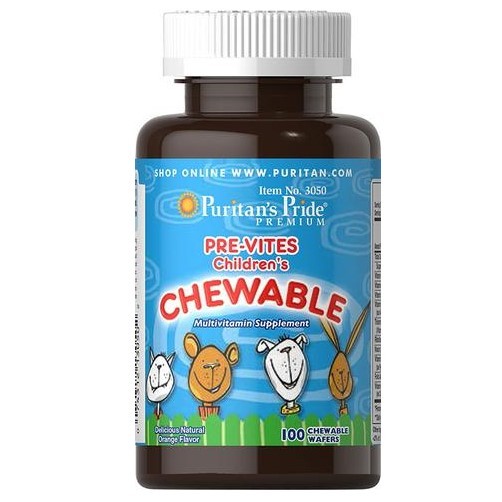 

Puritan's Pride Pre-Vites Childrens Multivitamin 100 Chewable Tablets