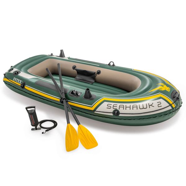 

Човен надувний Intex Seahawk 2 Set 236 x 114 x 41 см двомісний зелений + пластикові весла + ручний насос (І-68347)