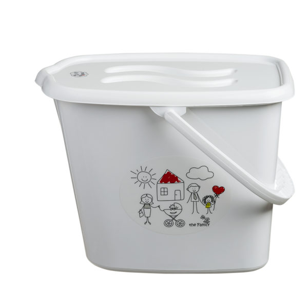 

Ведерко для подгузников и воды Maltex The Family 5931 white (145523)