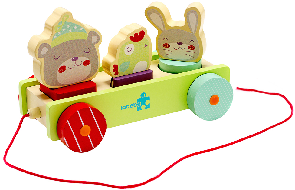 

Игрушка Labebe Animal Pull-A-Long Car 12m+ HY1610001 (98267)