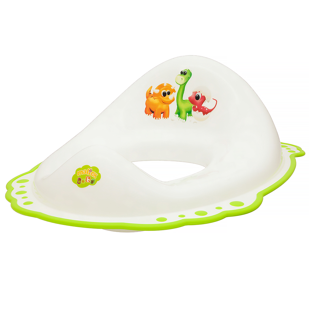 

Накладка на унитаз Maltex DINO 5961 нескользящая white with green rubbers (145615)