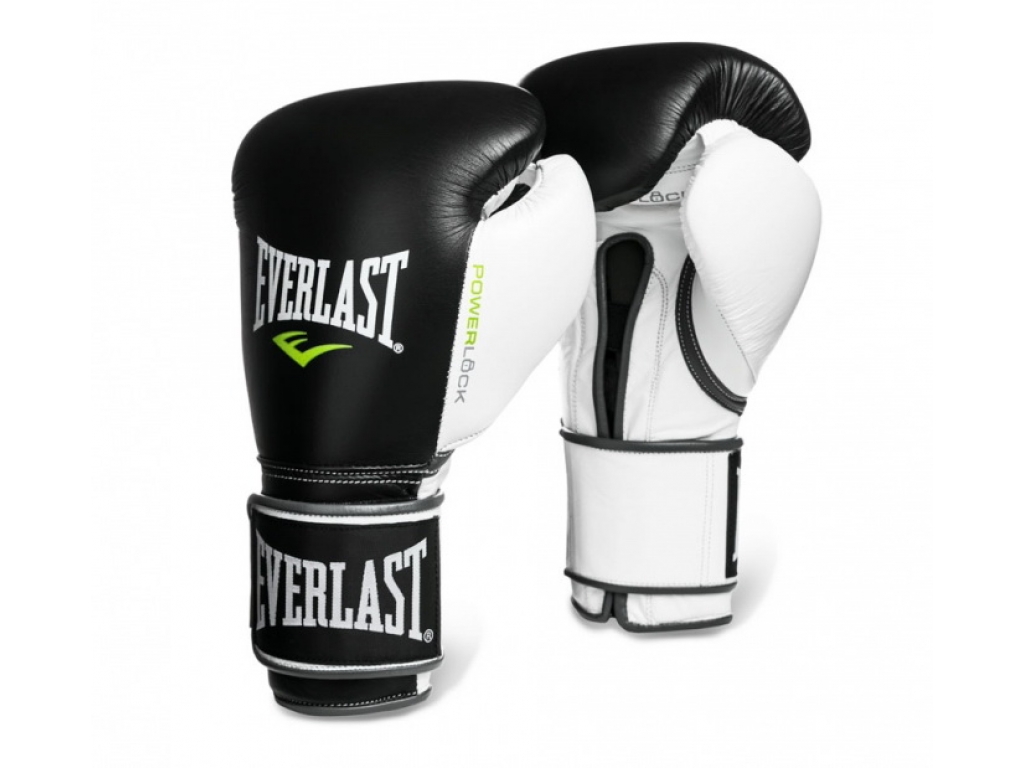 

Тренировочные перчатки EVERLAST Powerlock Hook & Loop Training Gloves 16 унций чёрный/белый (1001)