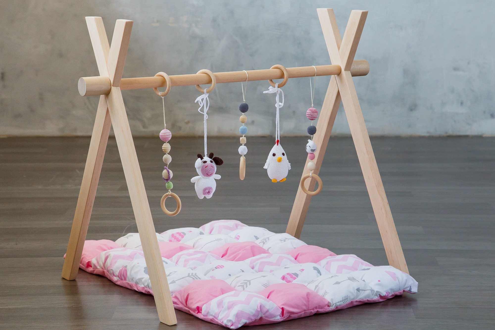 

Развивающий коврик BabyGymEco Country Pink