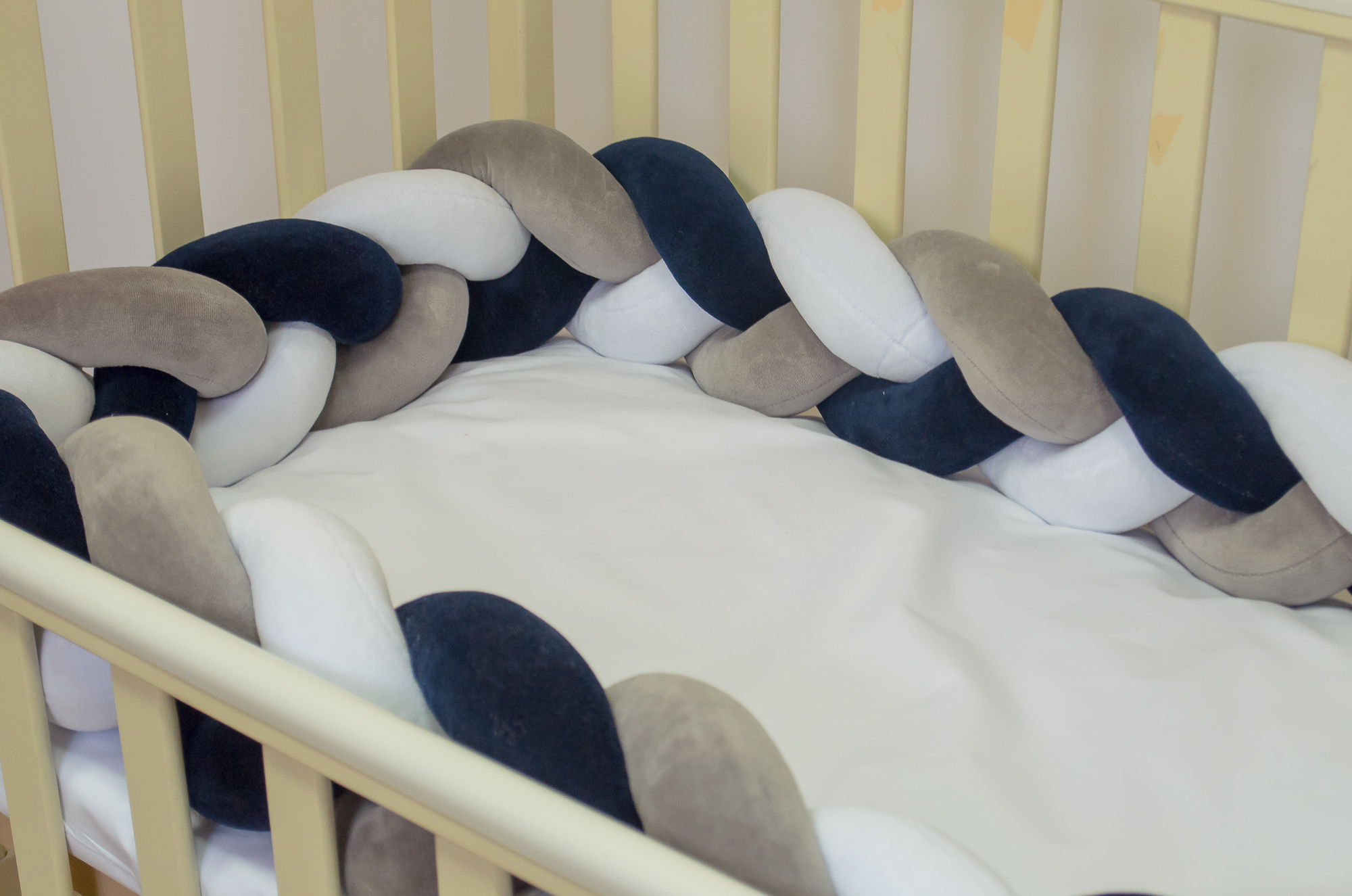 

Бортик косичка в детскую кроватку Chickster Night Blue X3 15x360 см Разноцветный