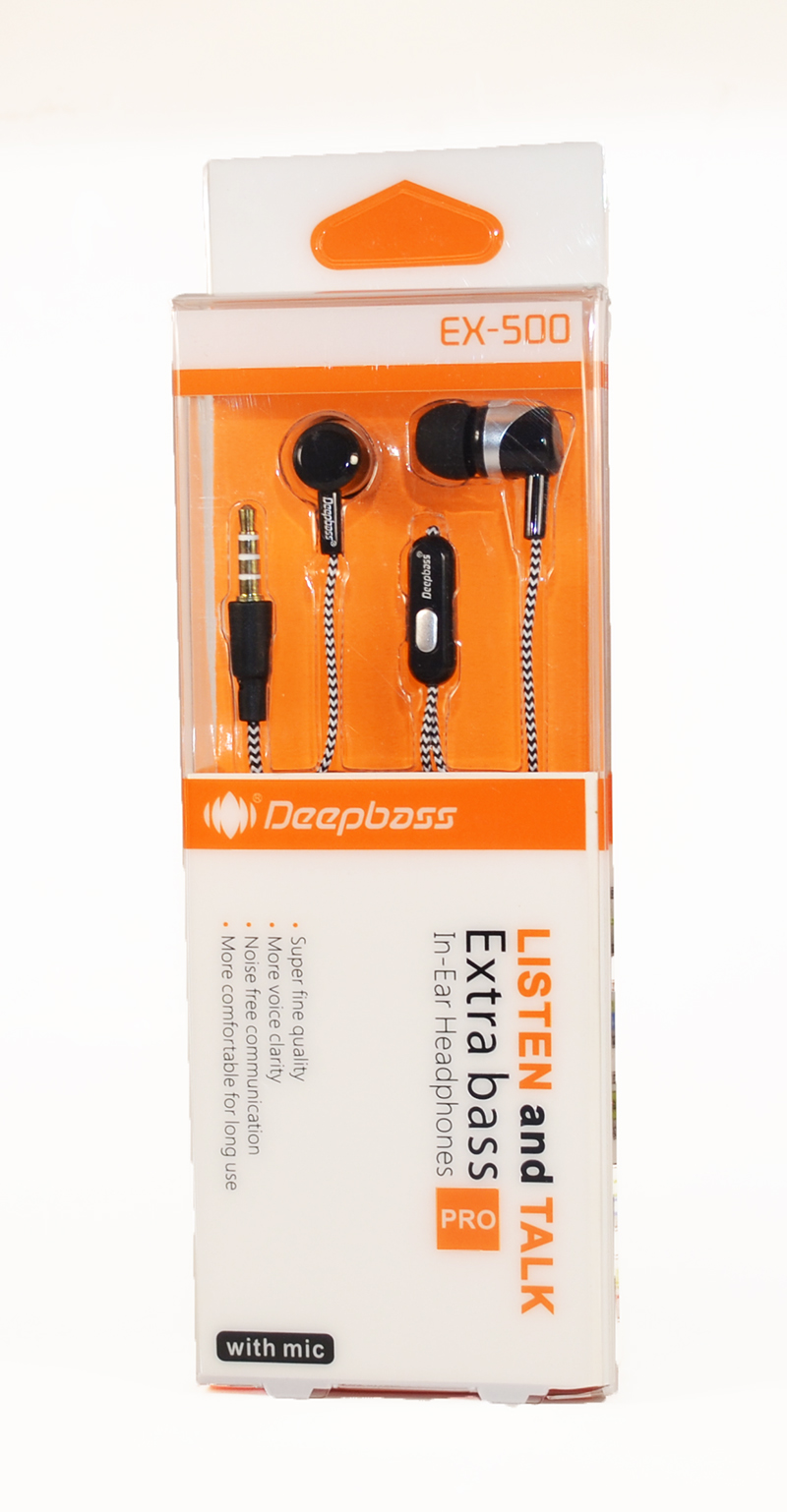 

Гарнитура вакуумная Deepbass EX-500 Black