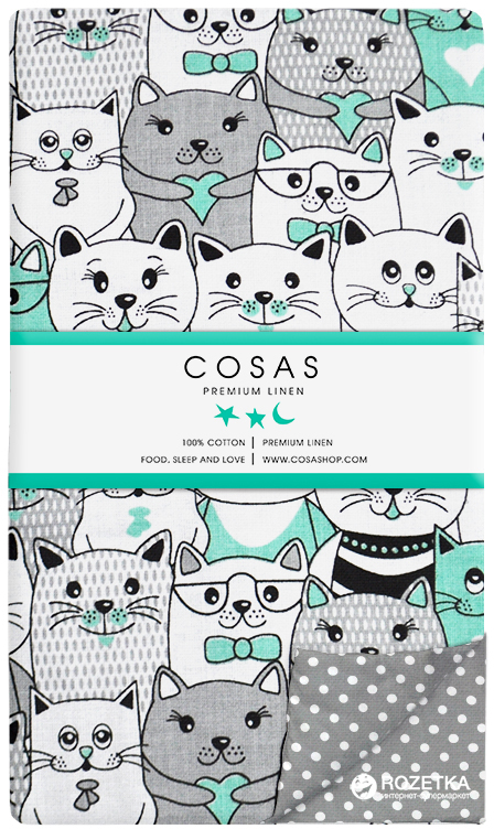 

Пододеяльник Cosas Бязь Премиум Cats Dotsq 155х215