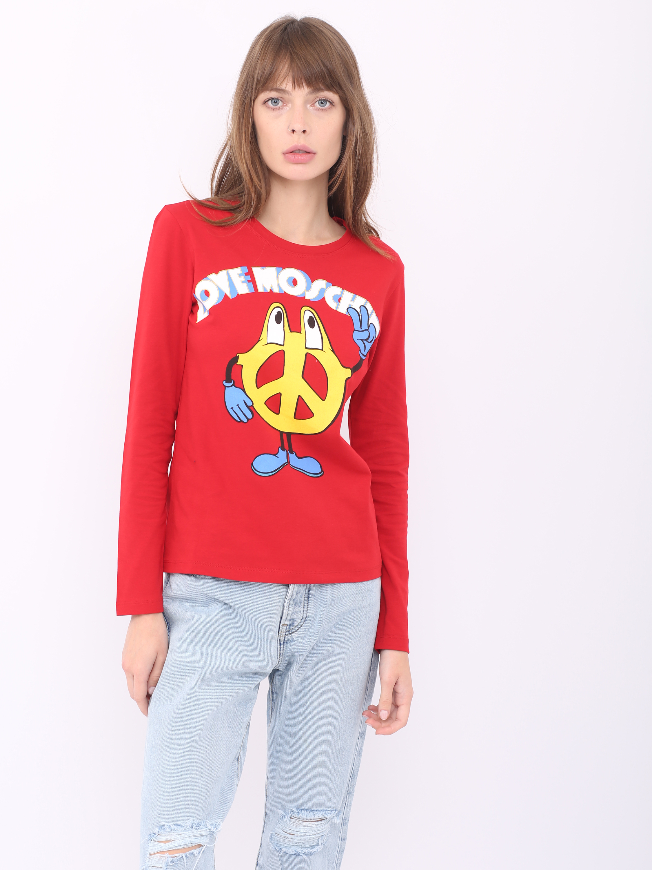 

Футболка с длинными рукавами Love Moschino 7085.2 40 (44) Красная