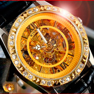 

Женские часы скелетон механические Winner Lux 1357 с автоподзаводом