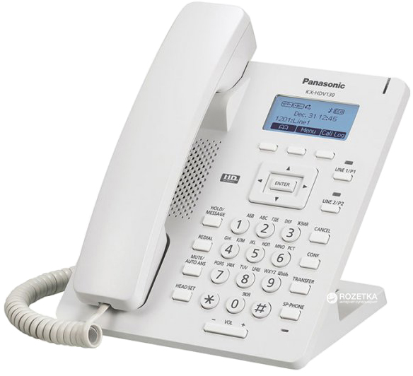 

IP-телефон Panasonic KX-HDV130 White (KX-HDV130RU)