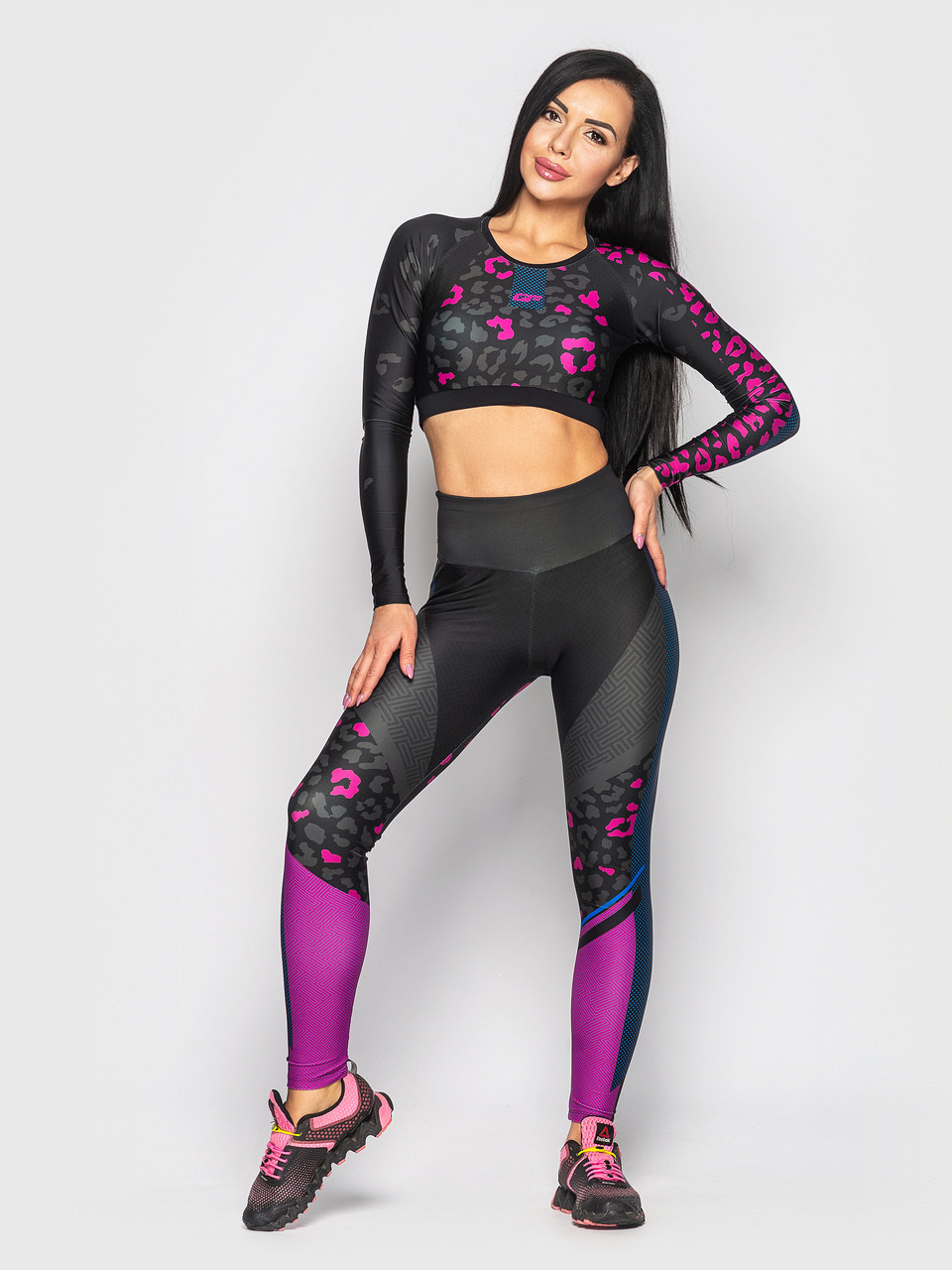

Спортивный комплект женский (рашгард и лосины) Go Fitness 90003-2 размер 42-44