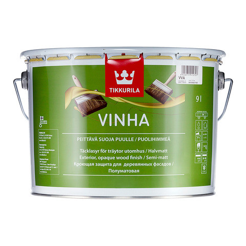 

Фарба для зовнішніх дерев'яних поверхонь Tikkurila Вінха Vinha 2,7л (VVA)