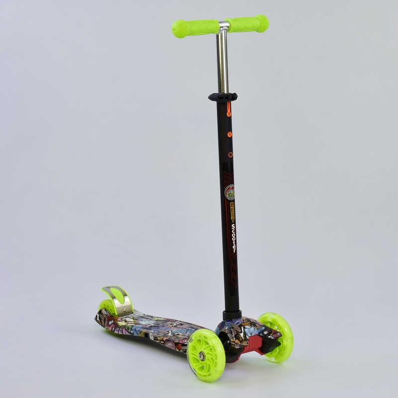 

Самокат кікборд Best Scooter maxi (а 25470 / 779 1325) з світяться колесами ch2731