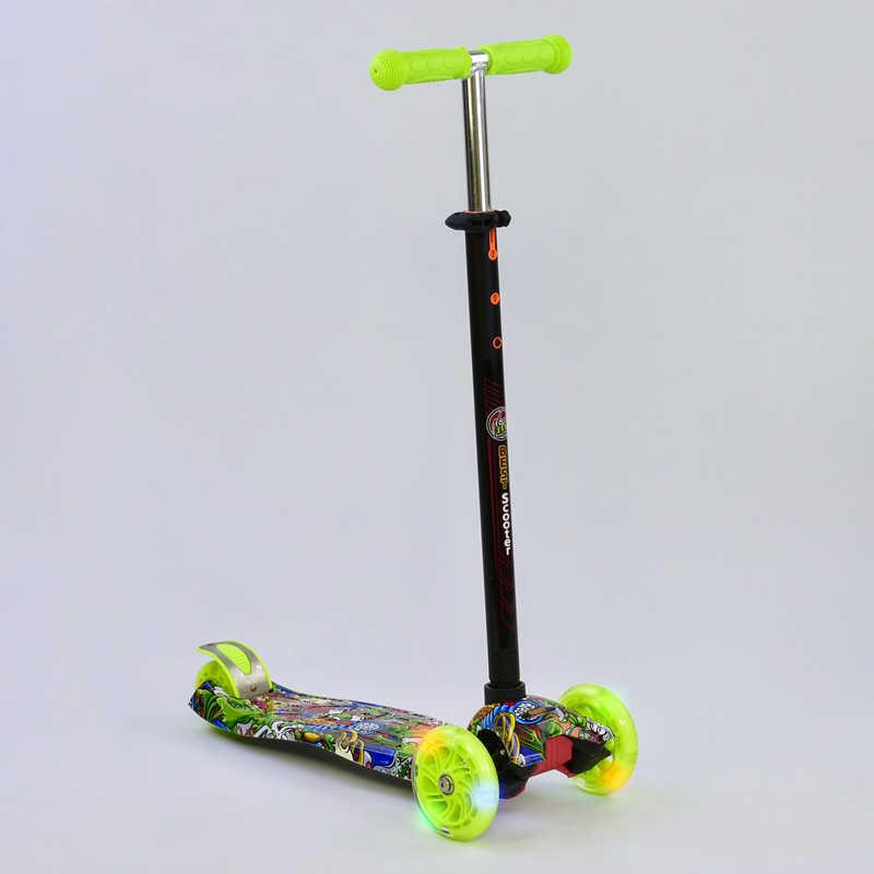 

Самокат кікборд Best Scooter maxi (а 24647 / 779 1391) з світяться колесами ch2712