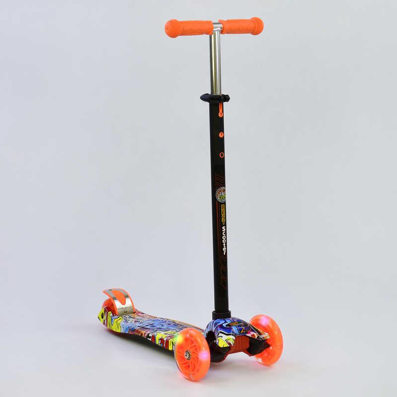 

Самокат кікборд Best Scooter maxi (а 24645 / 779 1389) з світяться колесами ch2710