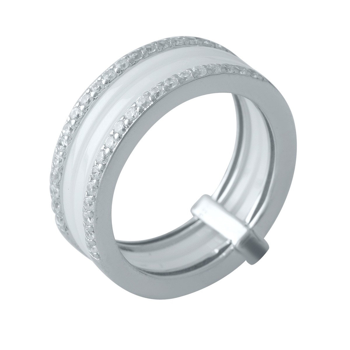 

Серебряное кольцо SilverLine с керамикой 17 размер