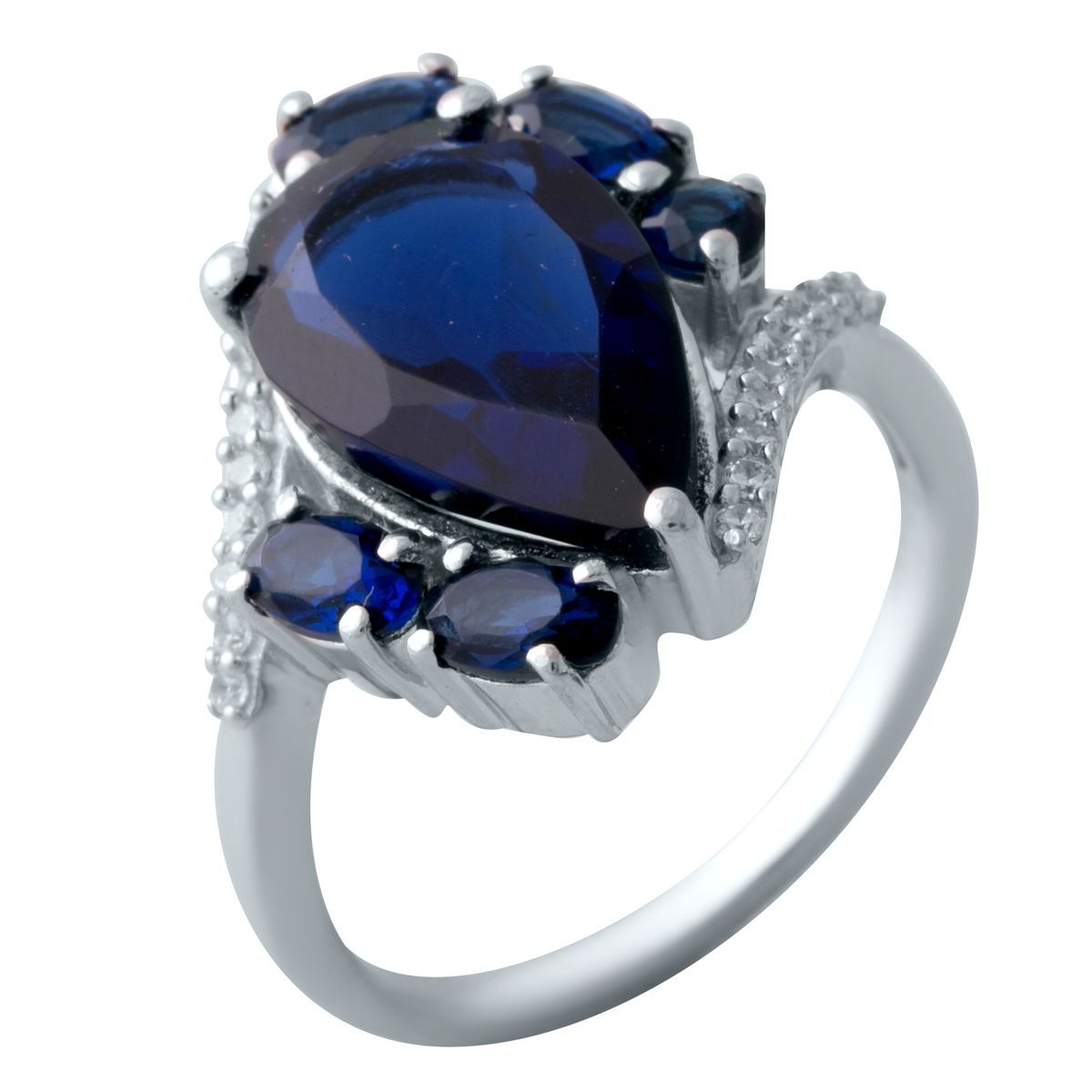 

Серебряное кольцо SilverLine с сапфиром nano 4.963ct 17.5 размер