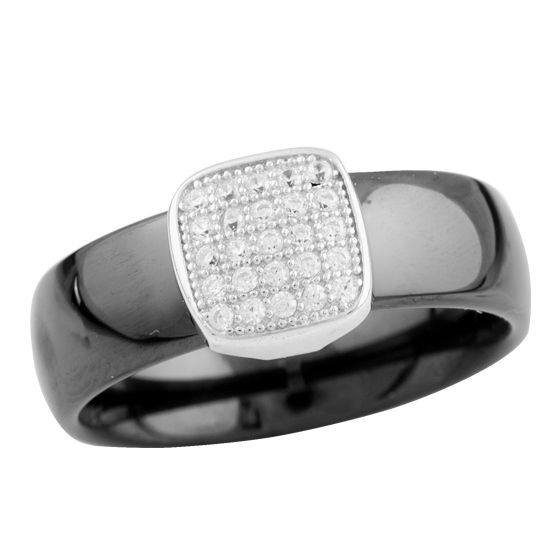 

Серебряное кольцо SilverLine с керамикой 16 размер