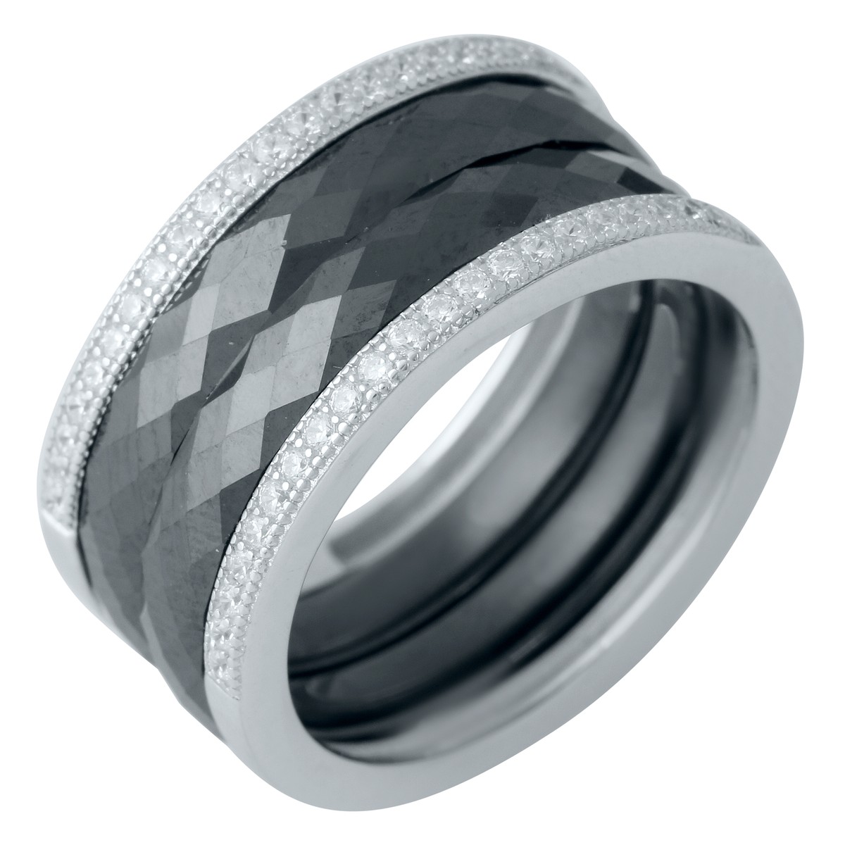 

Серебряное кольцо SilverLine с керамикой 17.5 размер