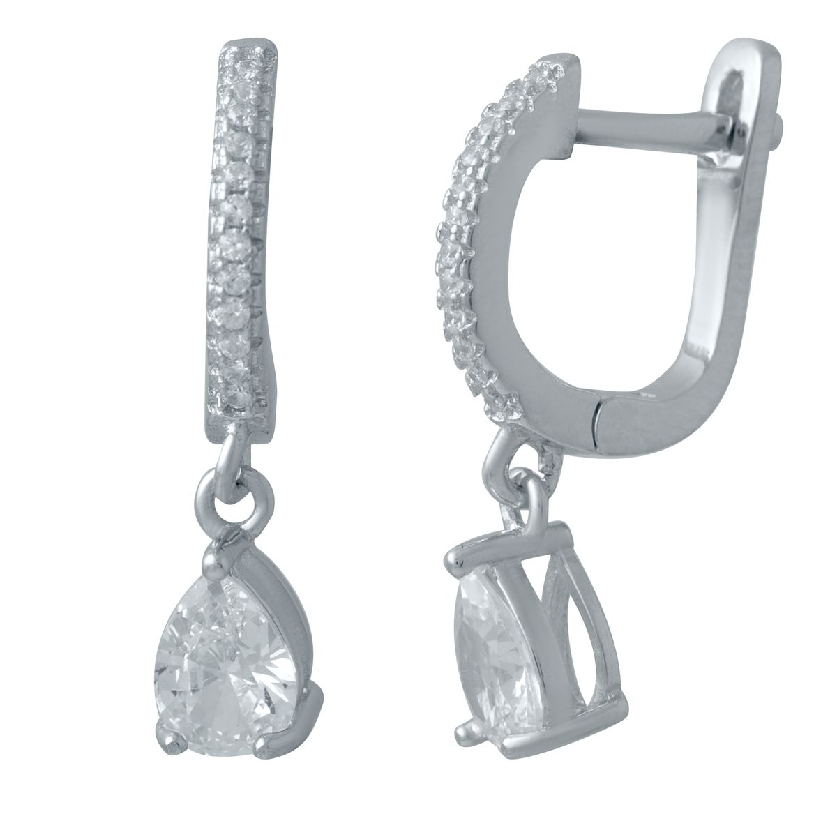 

Серебряные серьги SilverLine с фианитами