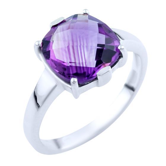 

Серебряное кольцо SilverLine с натуральным аметистом 16.5 размер