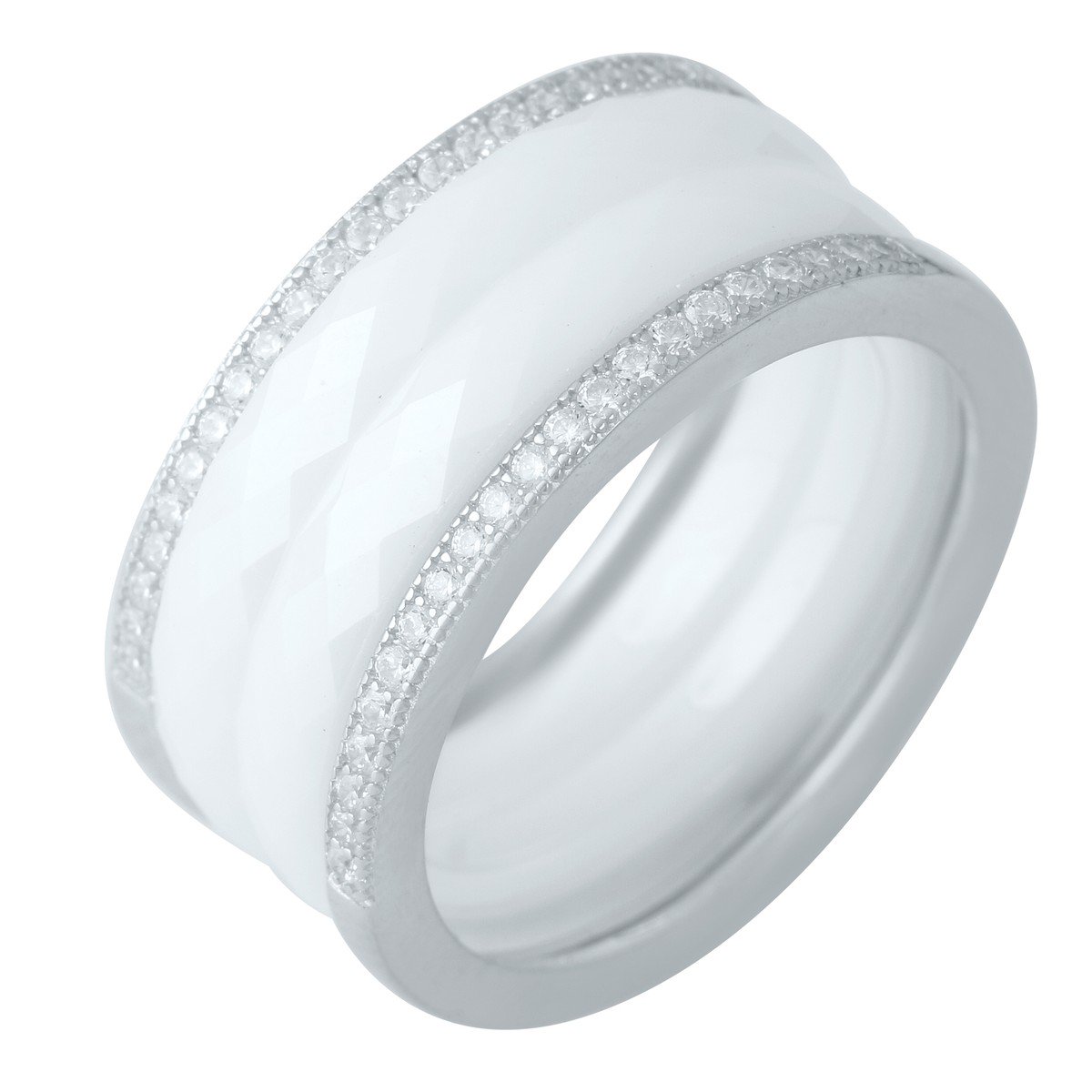 

Серебряное кольцо SilverLine с керамикой 17.5 размер