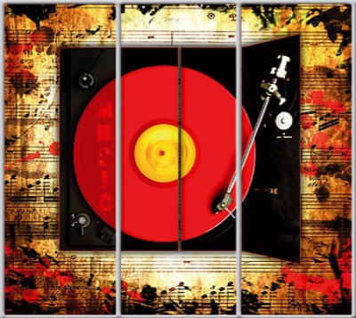 

Шкаф купе Luxe Studio Стандарт-1 Фотопечать Музыка-13 2200x2100x600 трехдверный