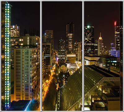 

Шкаф купе Luxe Studio Стандарт-1 Фотопечать Архитектура-150 2200x2300x600 трехдверный