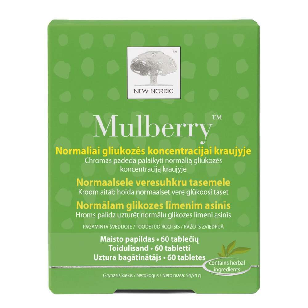 

Для поддержания уровня глюкозы New Nordic Mulberry 60 таблеток (NN-1033)