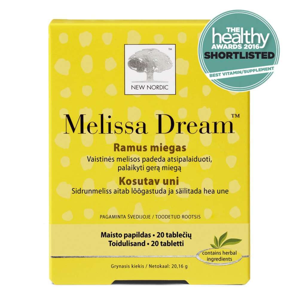 

Средство для нормализации сна New Nordic Melissa Dream 20 таблеток (NN-1031)