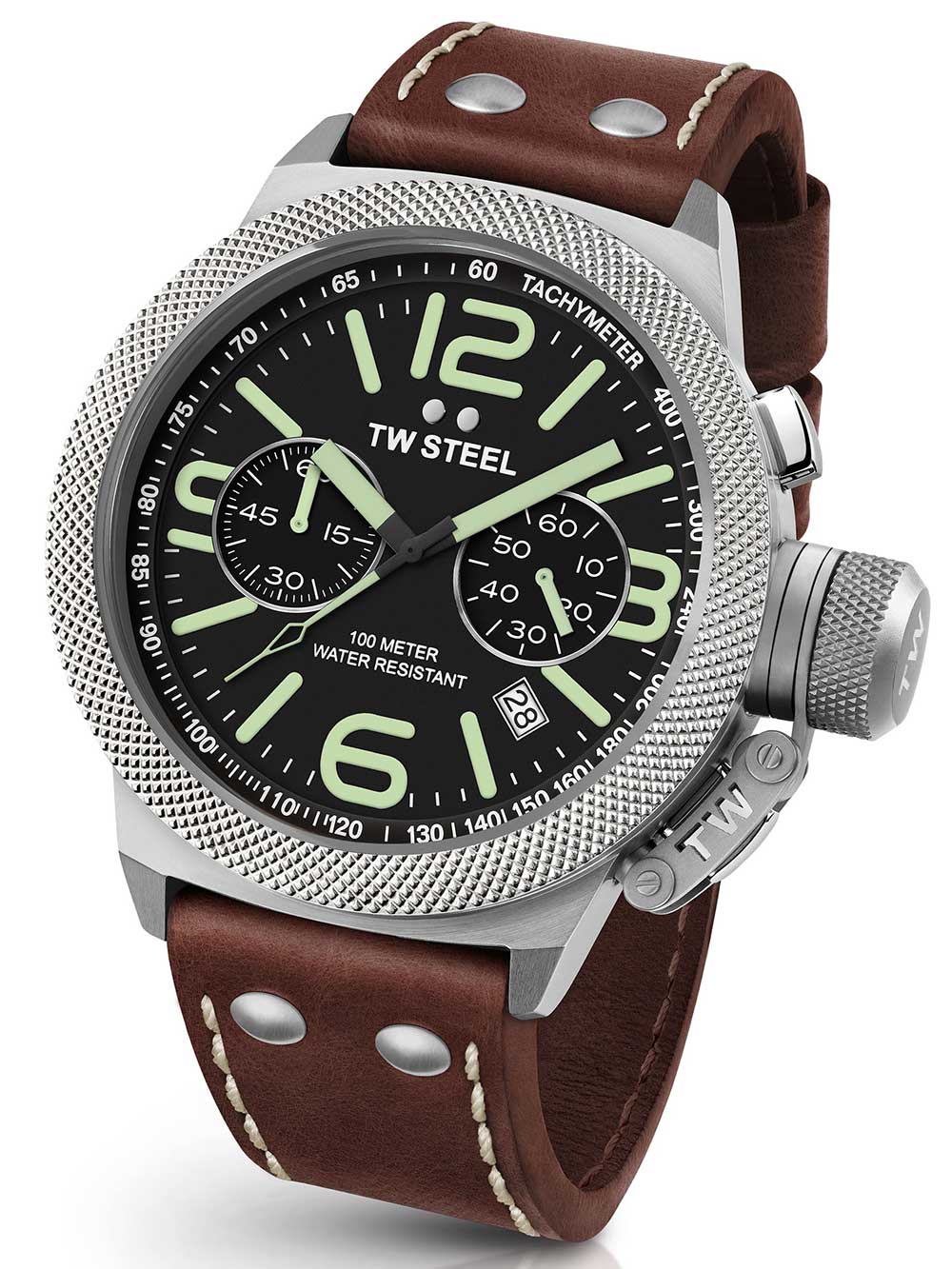 

Часы TW-Steel CS23 Canteen Leather Chronograph 45mm 10ATM