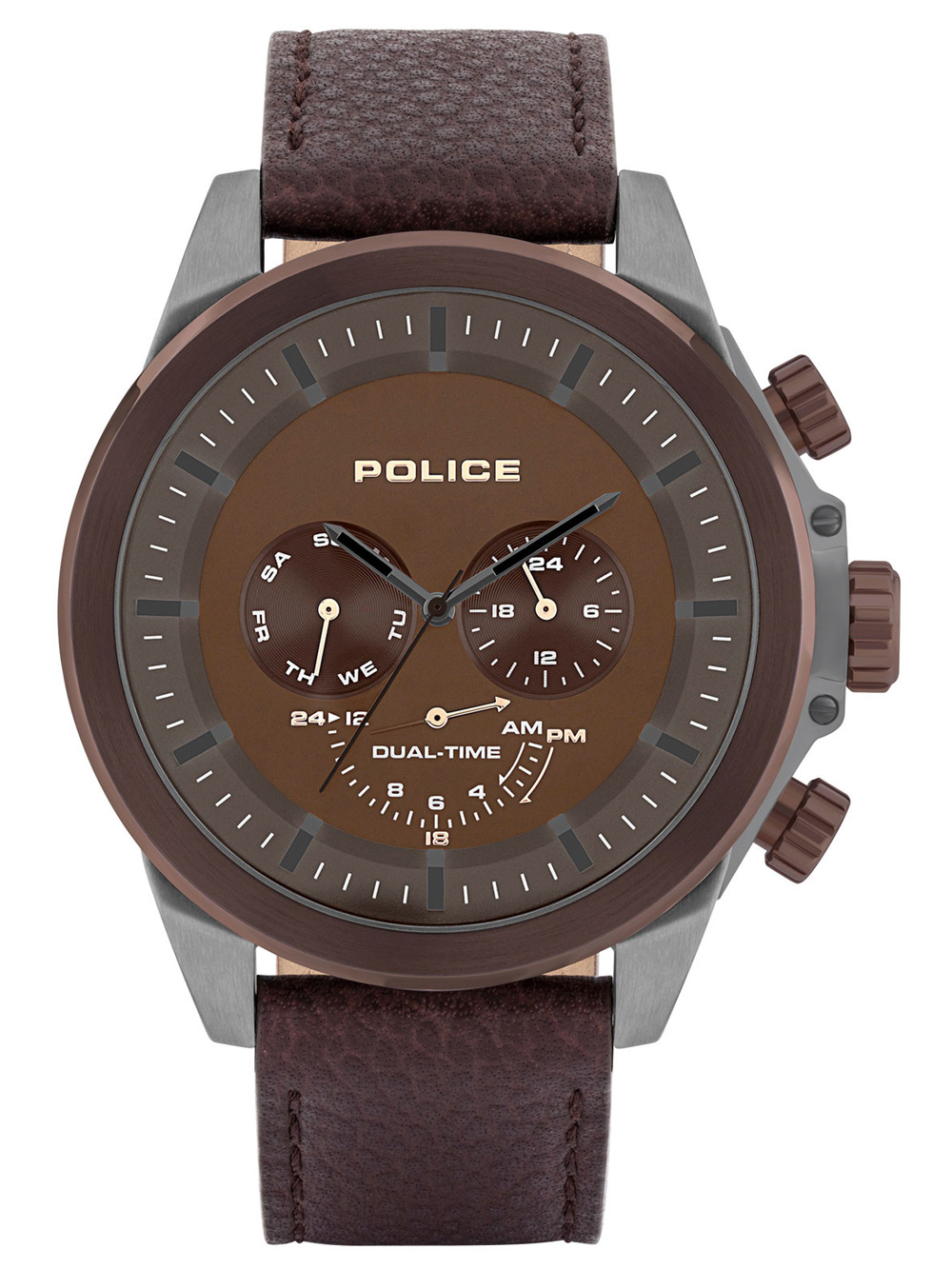 

Часы Police PL15970JSUBZ.12 Belmont Dual-Time 52mm 5ATM
