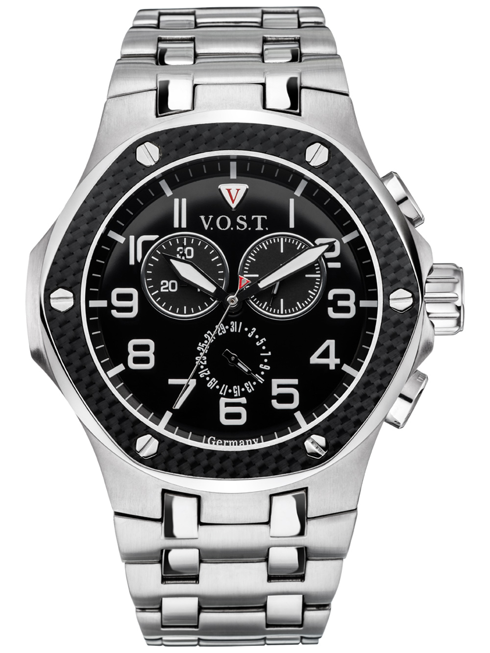 

Часы V.O.S.T. Germany V100.007.CS.SC.M.B Chronograph 44mm 20ATM