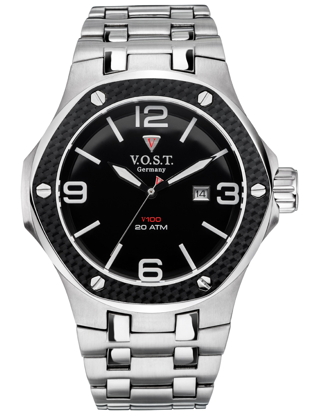 

Часы V.O.S.T. Germany V100.009.3S.SC.M.B Steel-Date 44mm 20ATM